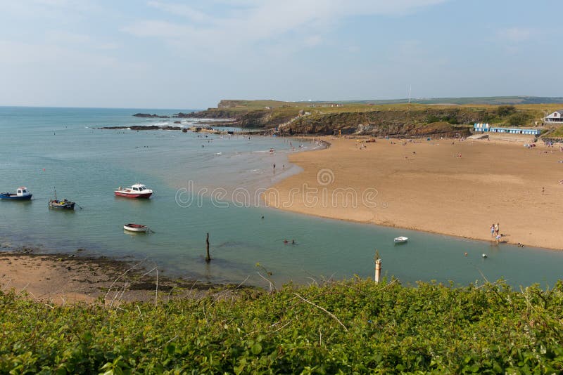 Bude beach North Cornwall during July heatwave