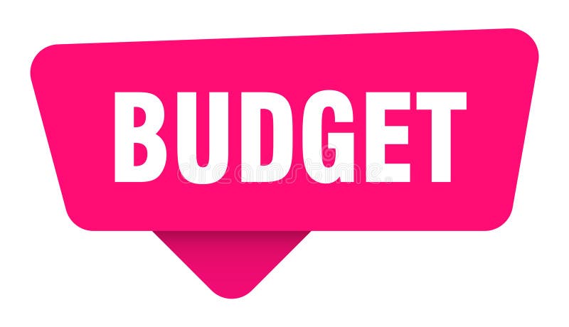 Budget sign. budget magenta sticker isolated on transpatent background. Sign estimate vectors