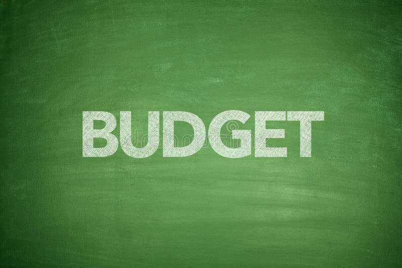 Budget sur le tableau noir image stock Budget sur le tableau noir image stock