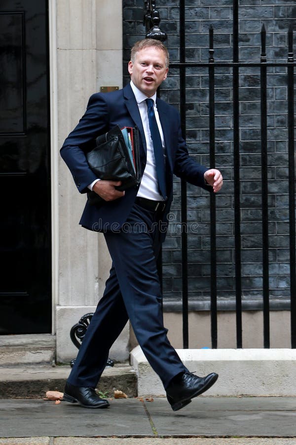 Secretary of State for Transport Grant Shapps leaves Downing Street in central London after attending the weekly Cabinet meeting in London, England. Secretary of State for Transport Grant Shapps leaves Downing Street in central London after attending the weekly Cabinet meeting in London, England