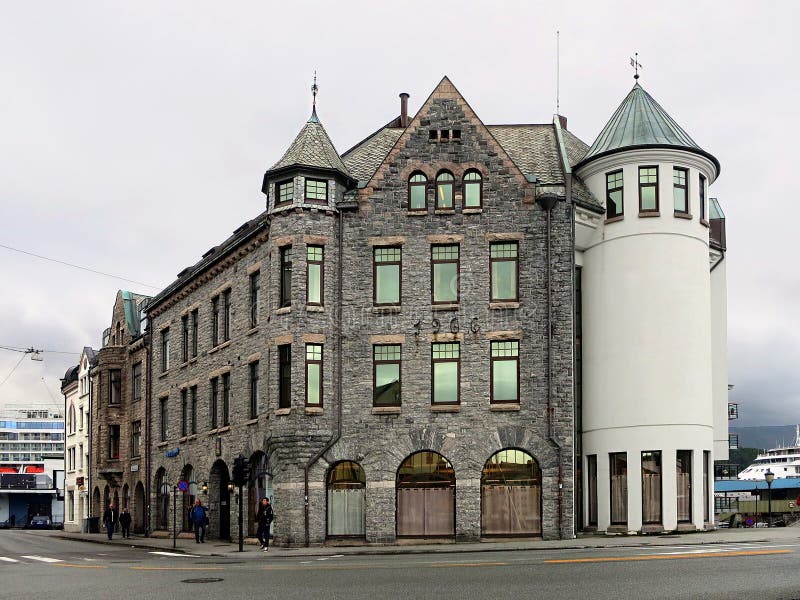 Budynek budował w 1905 w Alesund obrazy royalty free Budynek budował w 1905 w Alesund obrazy royalty free