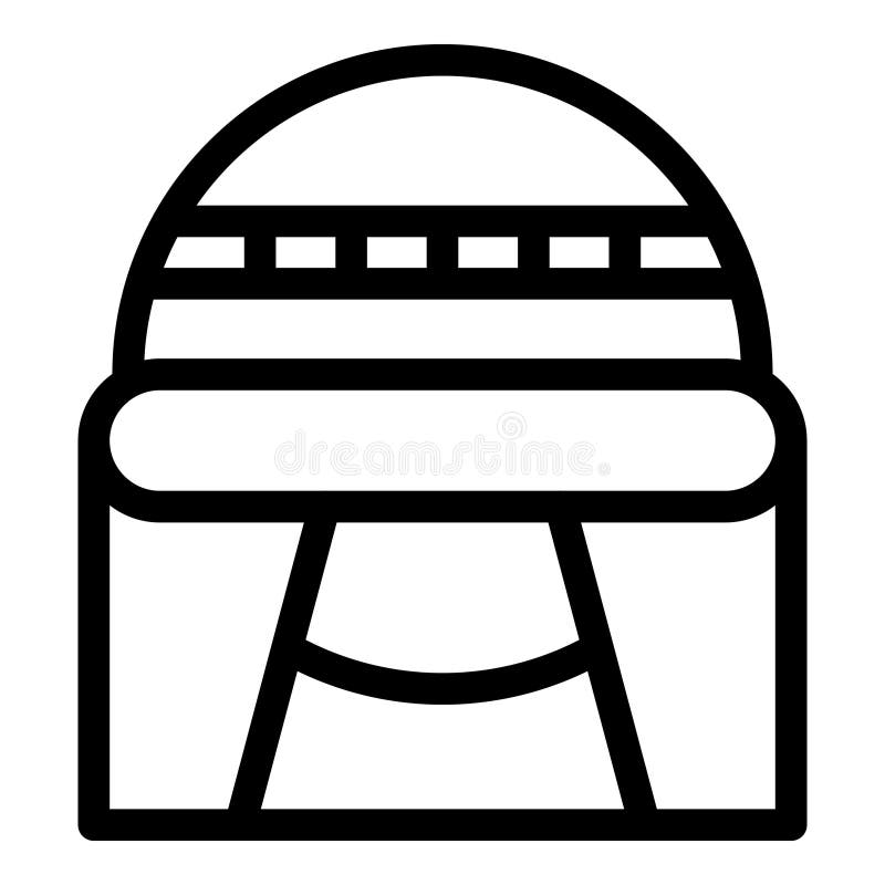 Budynek obserwatorium zewnętrzny pokazujący kopułę obserwacji przestrzeni kosmicznej ilustracja wektor