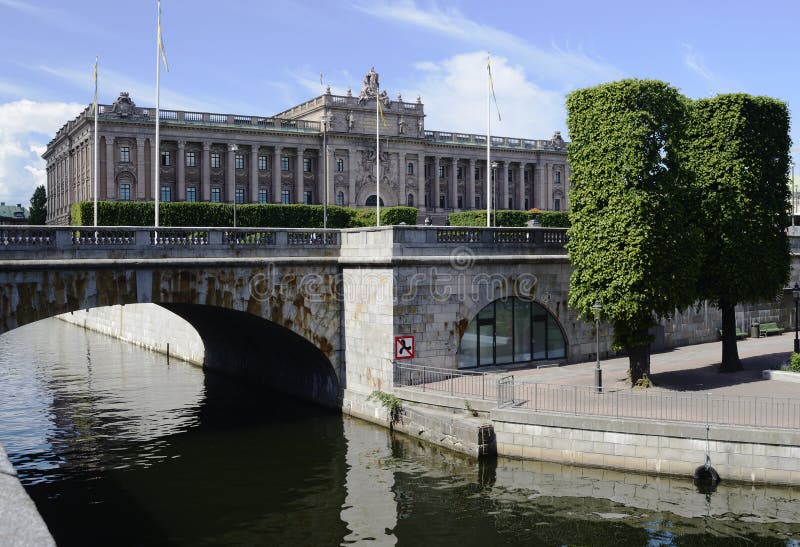 Budynek Szwedzki parlament, Sztokholm, Szwecja fotografia royalty free Budynek Szwedzki parlament, Sztokholm, Szwecja fotografia royalty free