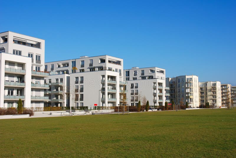 Nowoczesne budynki mieszkalne fotografia stock