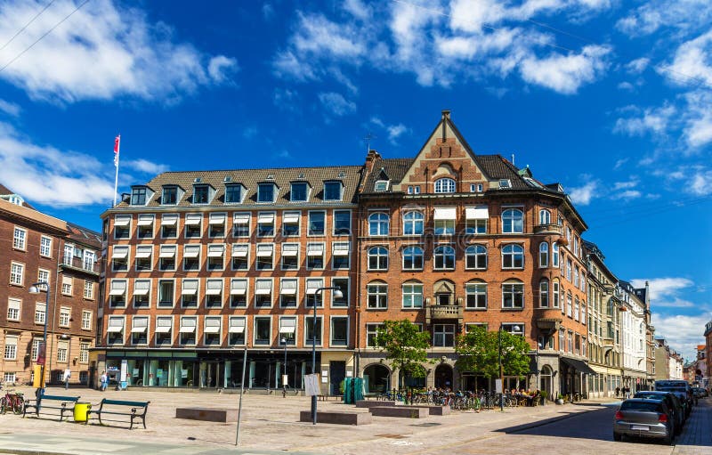 Budynki na urzędu miasta kwadracie Kopenhaga