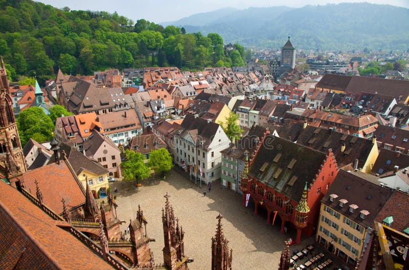 Budynki w Freiburg im Breisgau mieście, Niemcy obraz royalty free Budynki w Freiburg im Breisgau mieście, Niemcy obraz royalty free