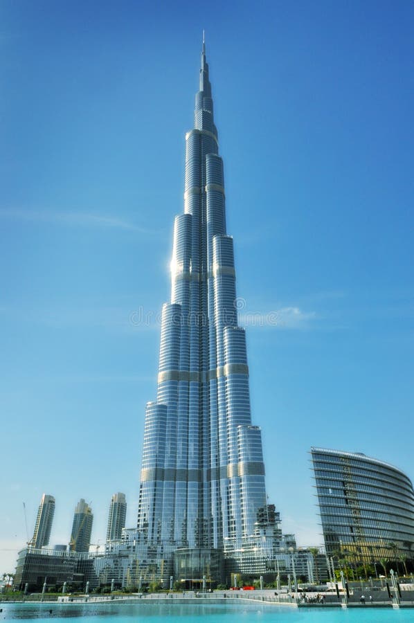 Dubai, khalifa, burj, aquarelle, tour, dessin. Khalifa 