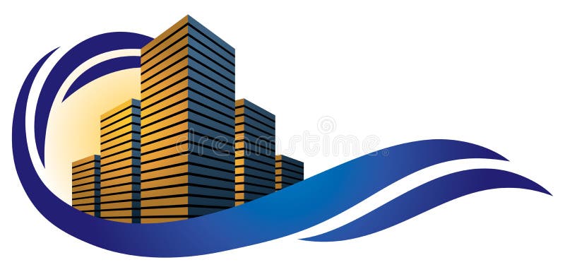Budynku miasta logo ilustracji Budynku miasta logo ilustracji
