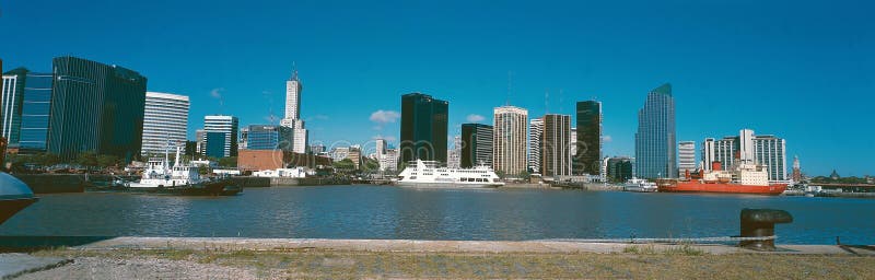 Buenos Aires Cityscape, Capital City of Argentina, Puerto Madero Neighborhood hotel sheraton year 2012 panoramic viux. Buenos Aires Cityscape, Capital City of Argentina, Puerto Madero Neighborhood hotel sheraton year 2012 panoramic viux