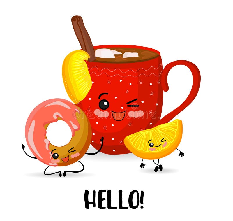 Buenos Días Taza De Té Y Galletas Caricatura Corta Personajes Kawaii Sobre Fondo Blanco Ilustración del Vector caricatura Buenos Días Taza De Té Y Galletas Caricatura Corta Personajes Kawaii Sobre Fondo Blanco Ilustración del Vector