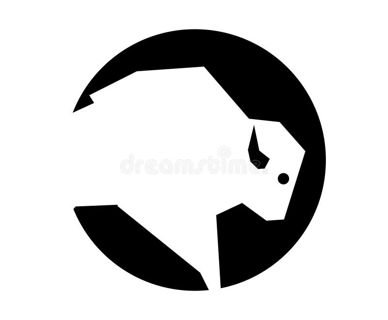 Buffalo Icon Design Concept. EPS 8 supported. Blue buffalo vectors