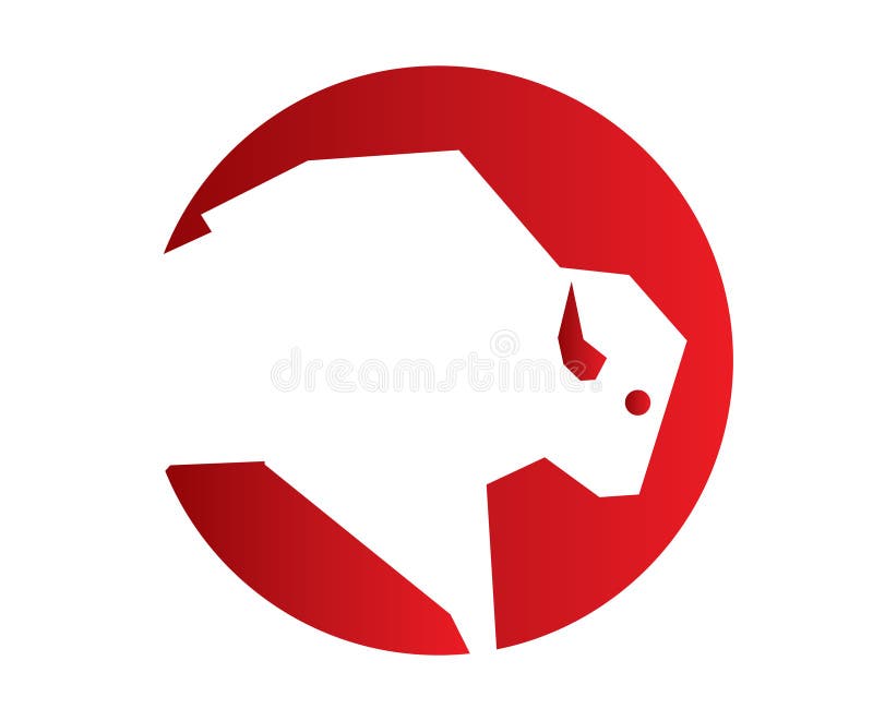 Buffalo Logo Design Concept. EPS 8 supported. Blue buffalo vectors