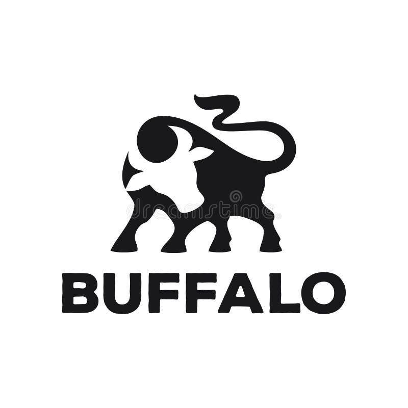 Buffalo logo design inspiration. buffalo logo ideas design vector illustrat...