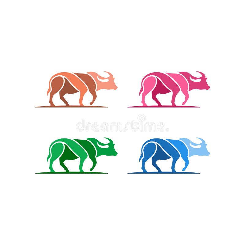 Buffalo Logo Template Designs illustration libre de droits Buffalo Logo Template Designs illustration libre de droits