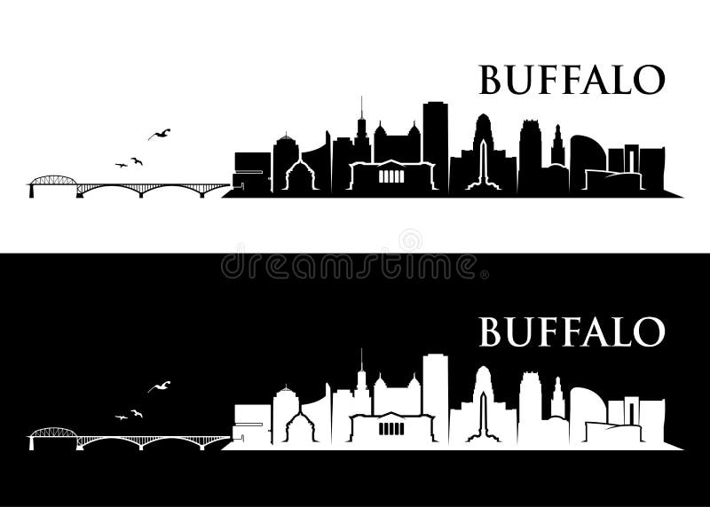 Buffalo skyline - New York - vector illustration. 
