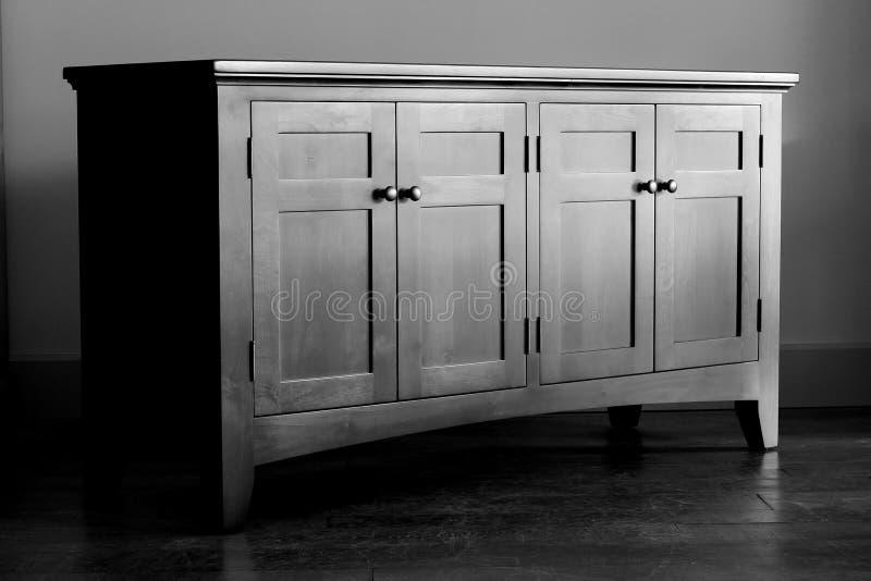 Buffet in Black and White stock photo. Image of joinery 3420756