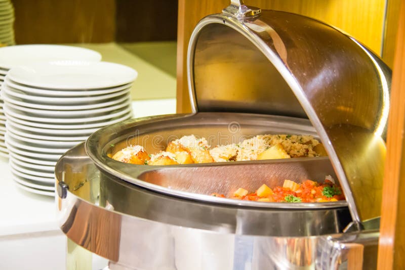 Buffet Table Food in Hot Dish Stock Photo - Image of dinner, chinese