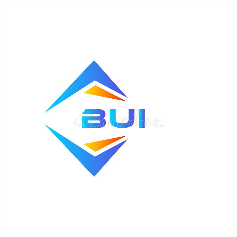 BUI abstract technology logo design on white background. BUI creative i royalty free illustration