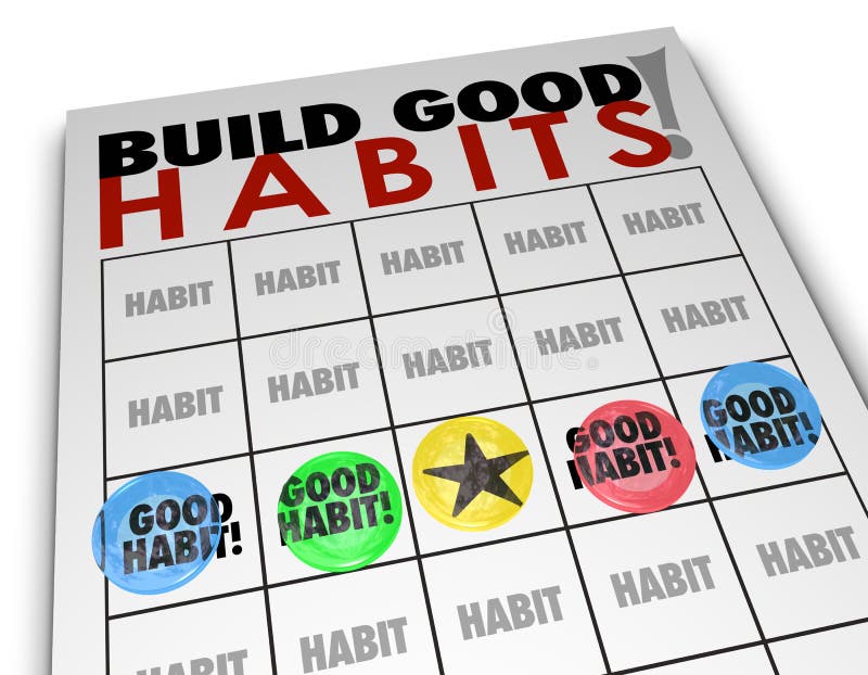 build good habits bingo card develop strong skills growth stock growth develop