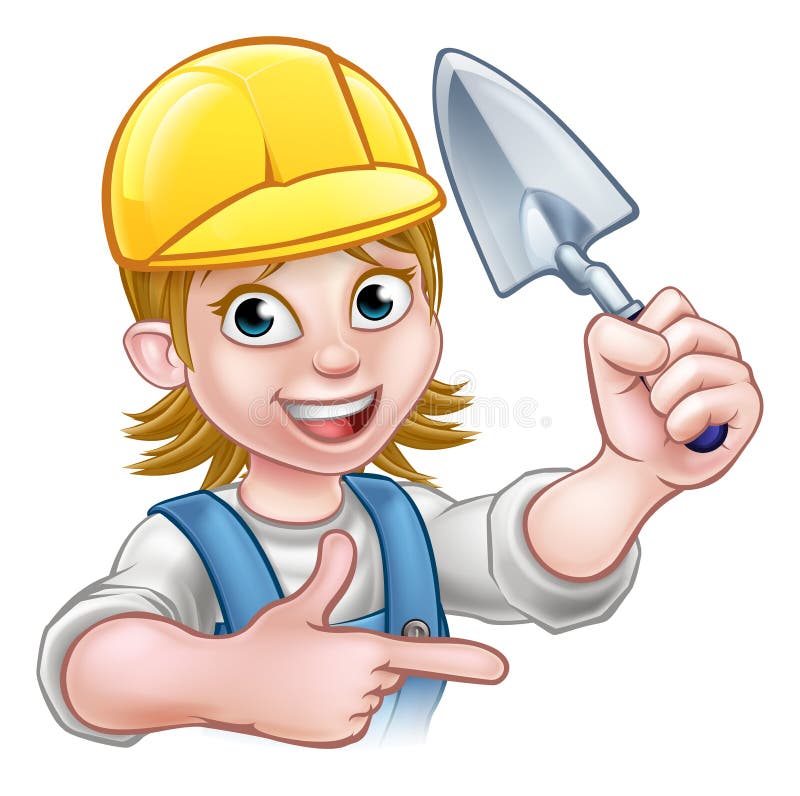 Builder Bricklayer Construction Worker Trowel Tool vector illustration Builder Bricklayer Construction Worker Trowel Tool vector illustration