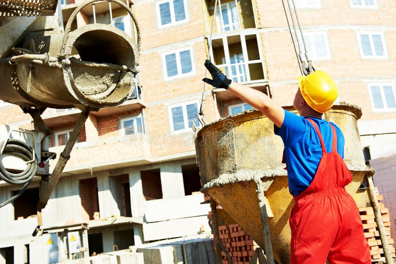 Builder worker at construction site royalty free stock photography Builder worker at construction site royalty free stock photography