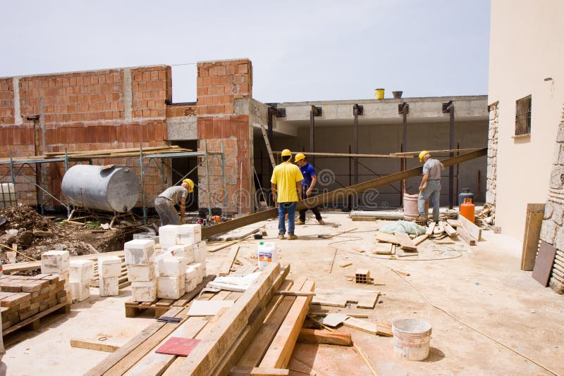 Builders royalty free stock image