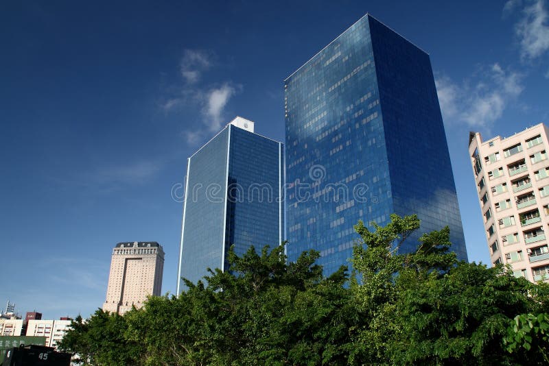 The two curtain wall building in Kaoshiung city.