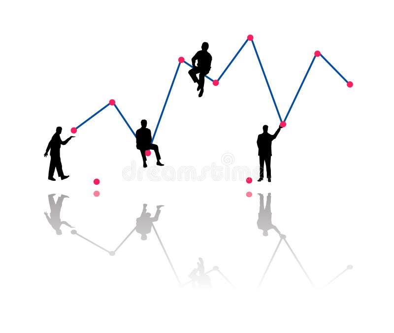 Building business growth chart stock illustration