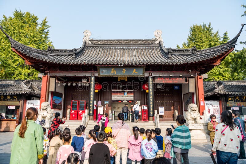 Building of the confucius temple in Nanjing City, Jiangsu Province, China, a temple for the veneration of Confucius and the sages