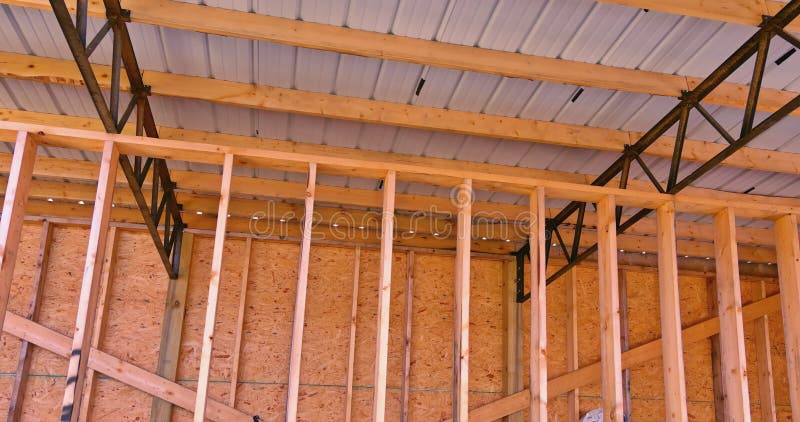 Building Construction Site with Metal Frames Industrial Building Being Built by Office Building Stock Footage - Video of commercial, building: 248722910