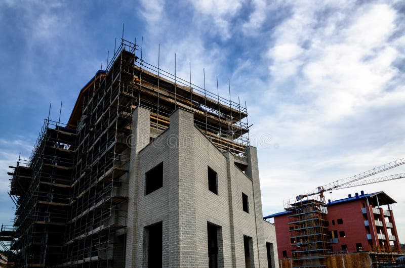 Building Construction Work Yard Stock Image Image of civil, cityscape 99375713