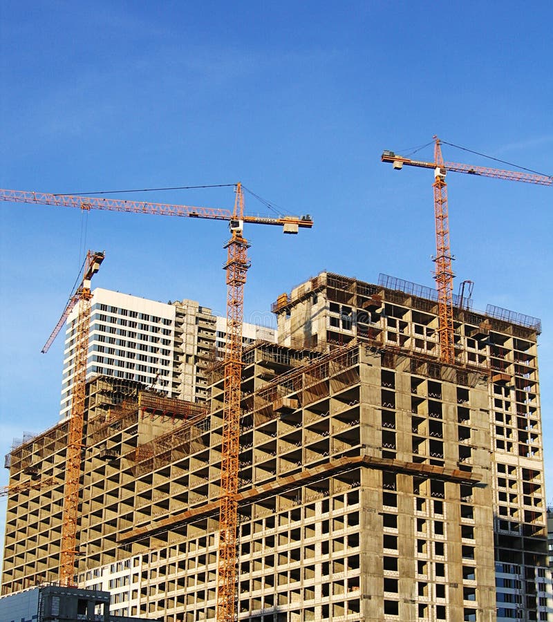 Building Crane and New House Stock Photo Image of build, people 2953726