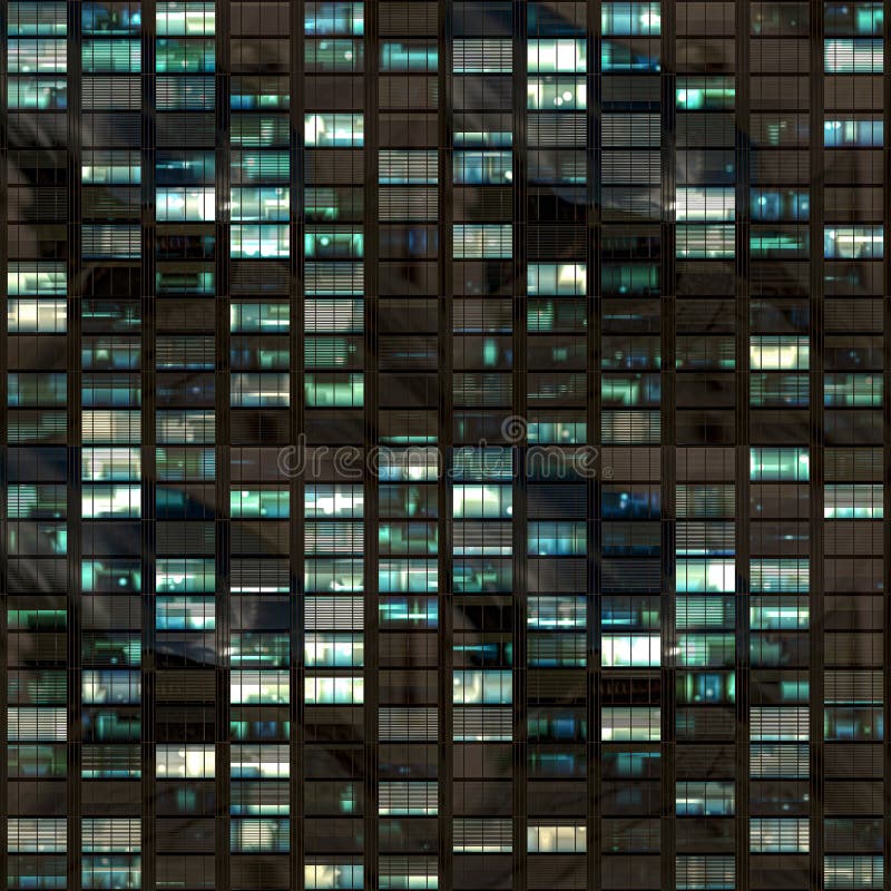 Building Facade at Night with Some Windows Illuminated and Some Not. Urban  Night Detail Stock Photo - Image of design, digital: 214217728