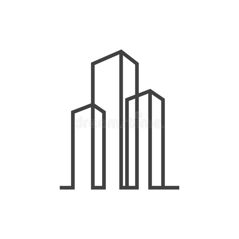 Building Graphic Design Template Vector Isolated Illustration Stock