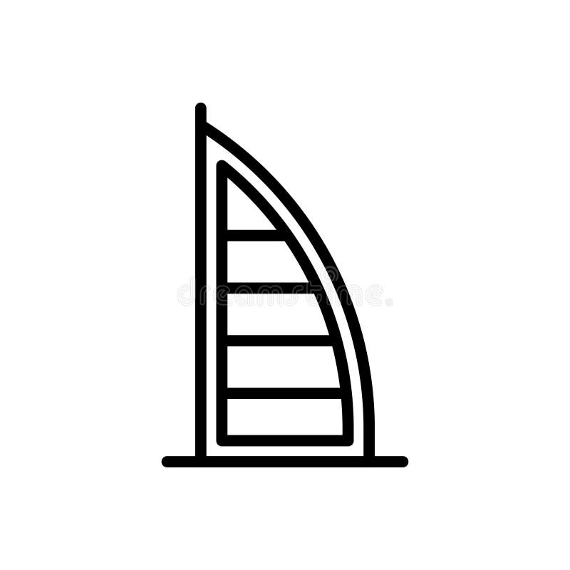 Building Vector Thin Line Icon Stock Vector Illustration of modern