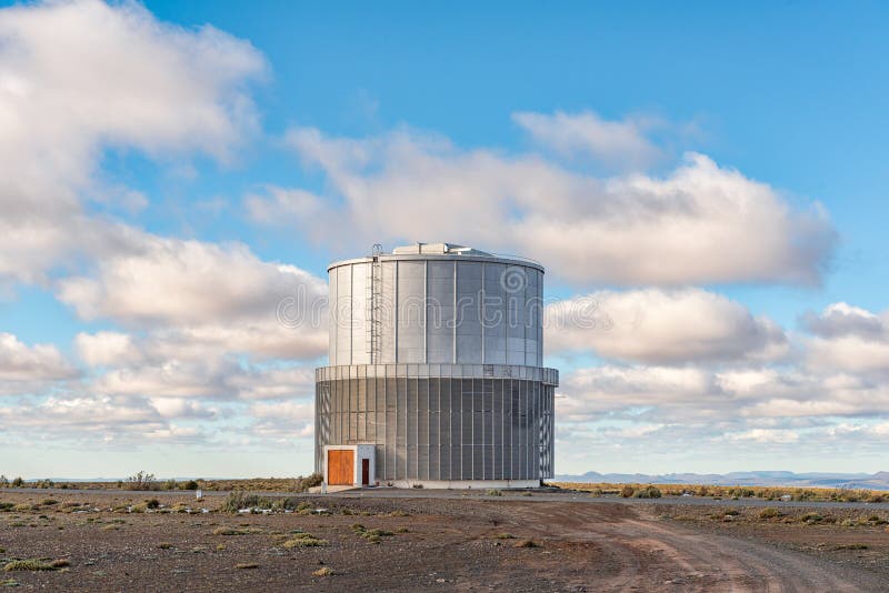 Building of the 74-inch telescope near Sutherland royalty free stock photo