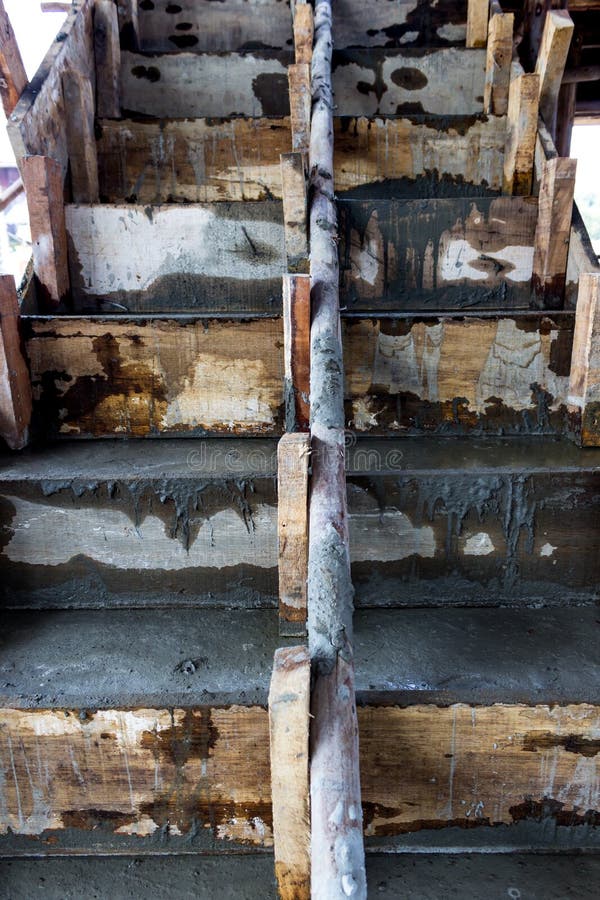 Building Ladder Concrete Staircase Stock Image Image of cement, wall