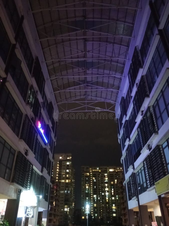 Building Lights in Night Vision from Malaysia Kuala Lumpur Editorial