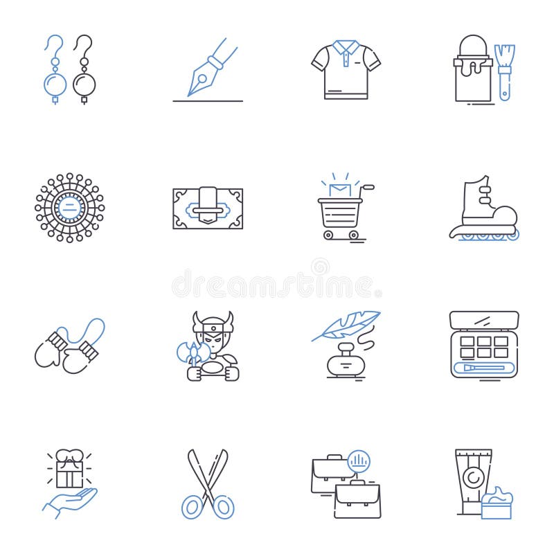 Building line icons collection. Architecture, Construction, Design, Structural, Envelope, Interior, Foundation vector royalty free illustration