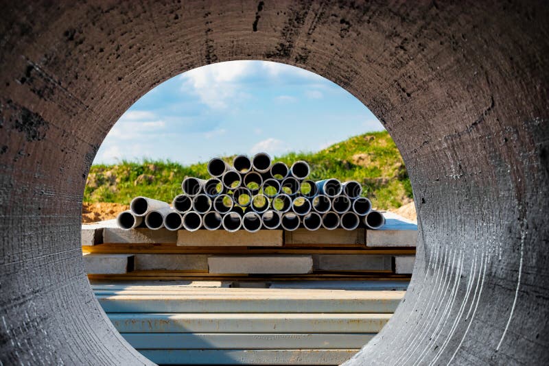 Building Materials at a Construction Site. Prepared Materials and