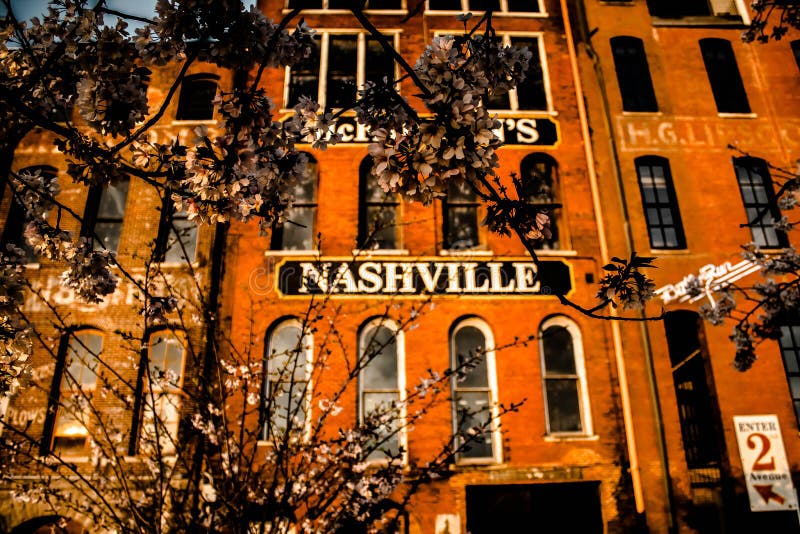 Building with Nashville sign royalty free stock images