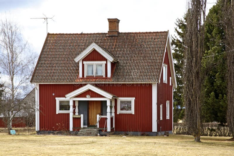 Building in Nusnas. Dalarna county. Sweden stock images