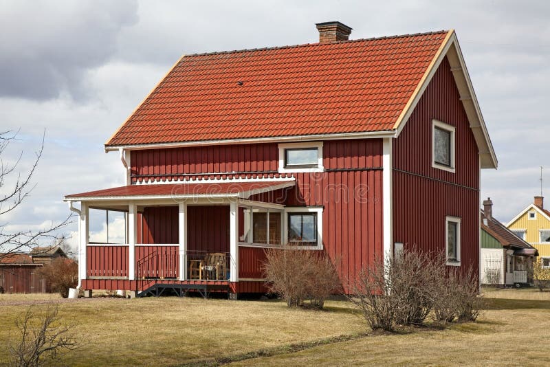 Building in Nusnas. Dalarna county. Sweden stock image