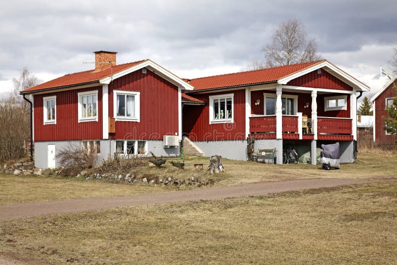 Building in Nusnas. Dalarna county. Sweden stock photography
