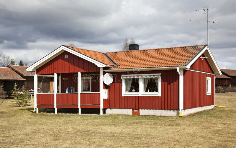 Building in Nusnas. Dalarna county. Sweden royalty free stock image