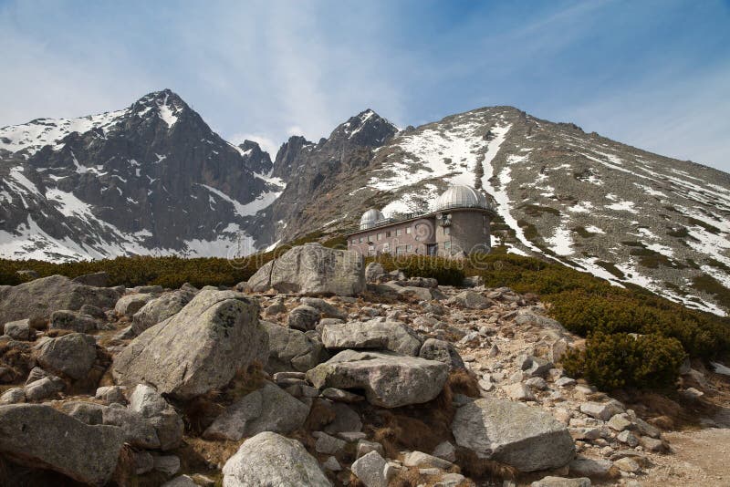 The building of observatory in Skalnate Pleso, Slovakian Republic