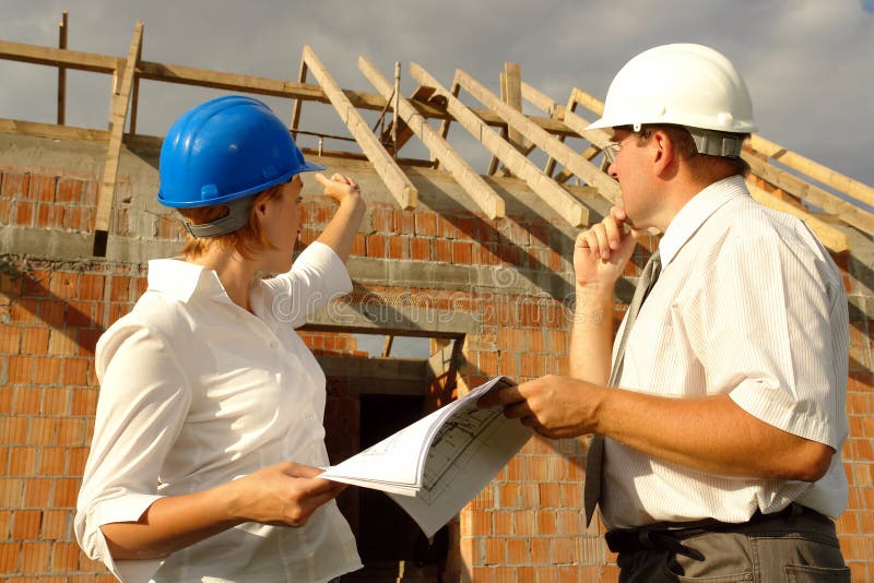 Building plan study royalty free stock photo