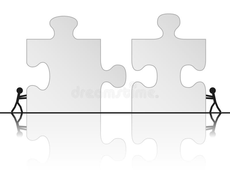 Team Building Great Jigsaw Puzzle Team Stock Illustration