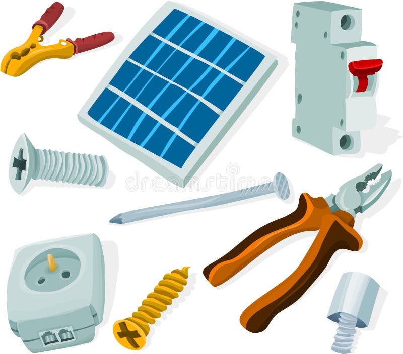 Vector Electrical Supplies Icon Set Stock Vector Illustration of