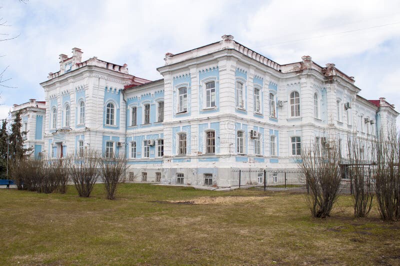 Building of the State agricultural university of the Northern Trans-Ural region. Tyumen, Russia royalty free stock photography Building of the State agricultural university of the Northern Trans-Ural region. Tyumen, Russia royalty free stock photography
